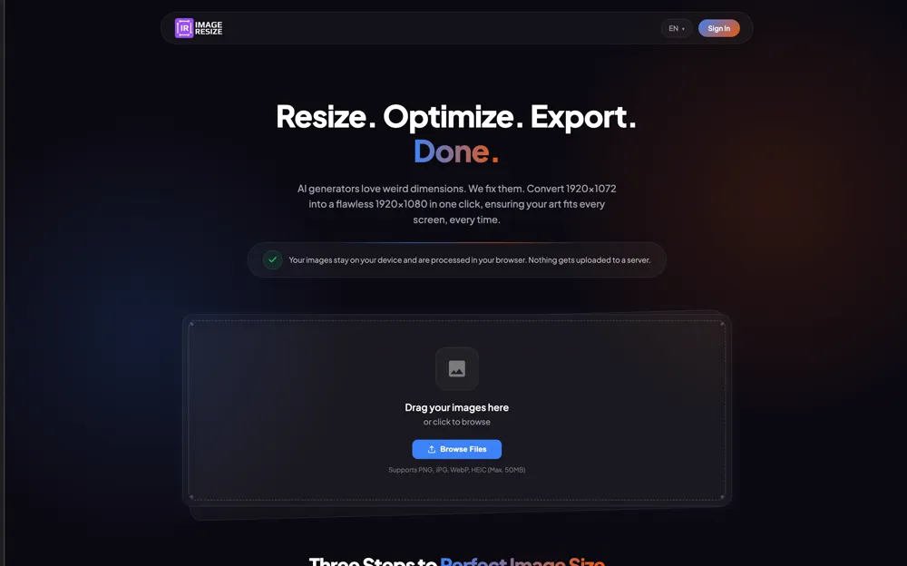 Image Resizer App screenshot